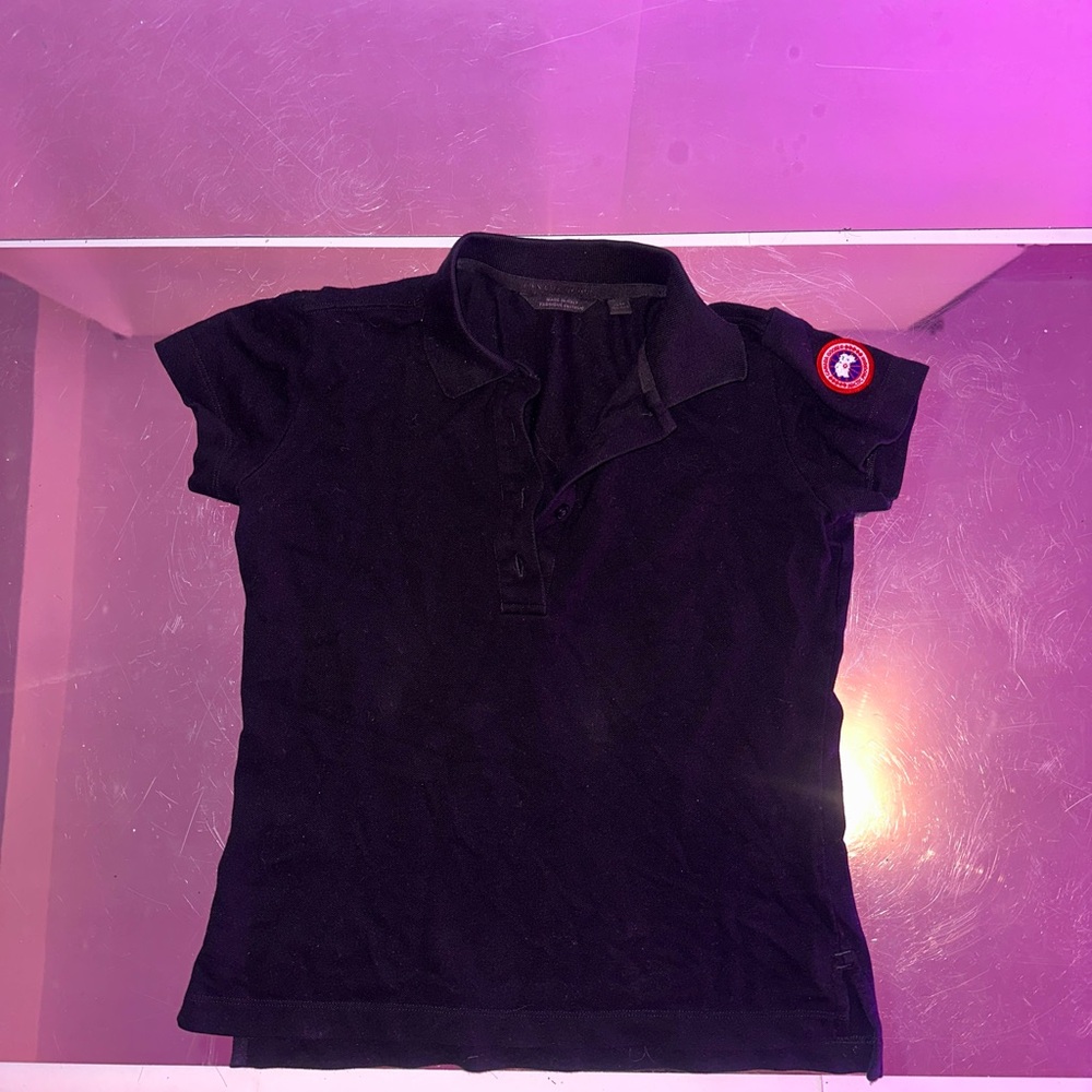 Canada Goose Black Short Sleeve Polo